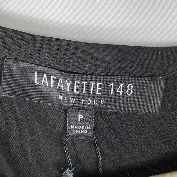 Lafayette 148 Taylor Tunic Black Silk Dress Asymmetrical Hem Sleeveless Sz S - Picture 6 of 11